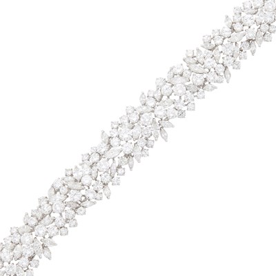 Lot 1189 - White Gold and Diamond Bracelet