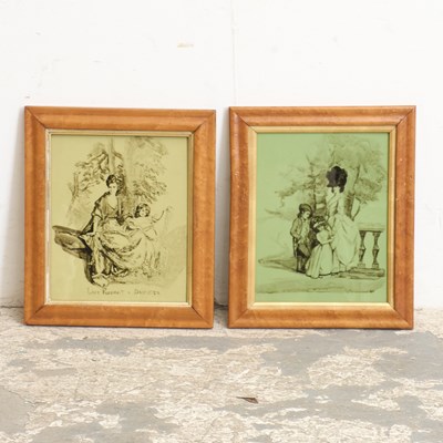 Lot 288 - Two English Reverse Glass Paintings