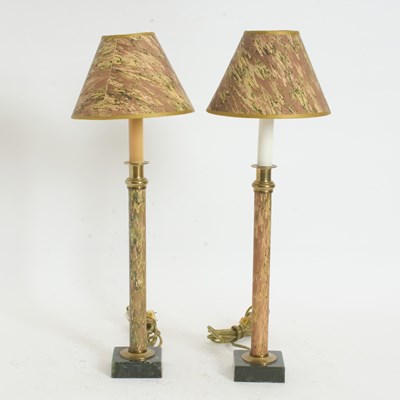 Lot 291 - Marbleized Paper Covered Lamps