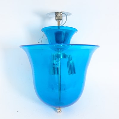 Lot 293 - Blue Glass Ceiling Lantern
