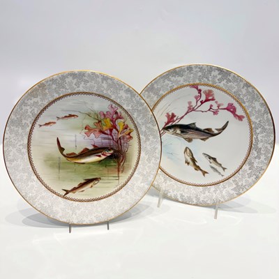 Lot 240 - Set of Royal Worcester Hand-painted Fish Plates