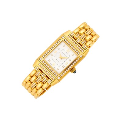 Lot 49 - Jaeger LeCoultre Gold and Diamond 'Reverso' Wristwatch