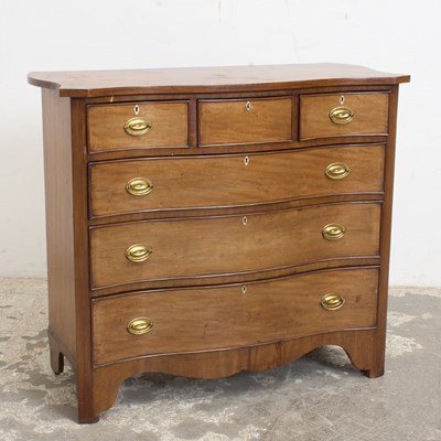 Lot 177 - 19th Century Mahogany Serpentine Chest