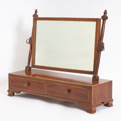 Lot 180 - Georgian Style Mahogany Shaving Mirror