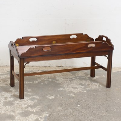 Lot 184 - Georgian Style Mahogany Butler's Tray Coffee Table