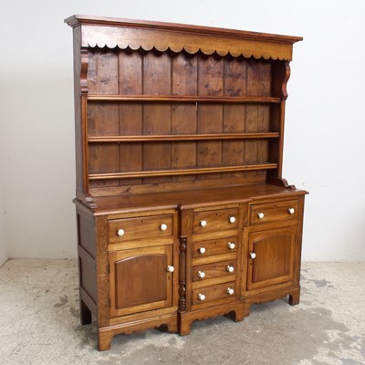 Lot 186 - Provincial Style Walnut Hutch