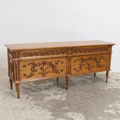 Lot 193 - Louis XVI Style Walnut Double Dresser