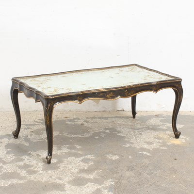 Lot 67 - Chinoiserie Painted Coffee Table with Eglomise Top