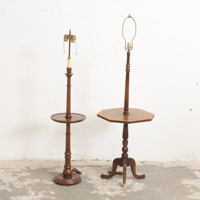 Lot 312 - Two Mahogany Floor Lamps