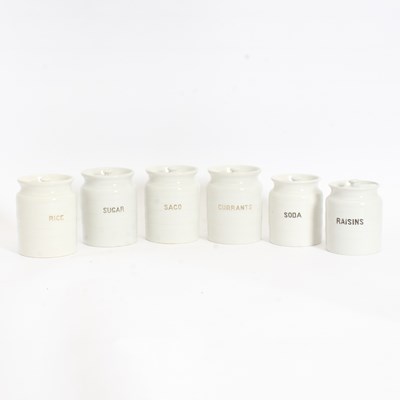 Lot 216 - Group of Six Ceramic Spice Jars