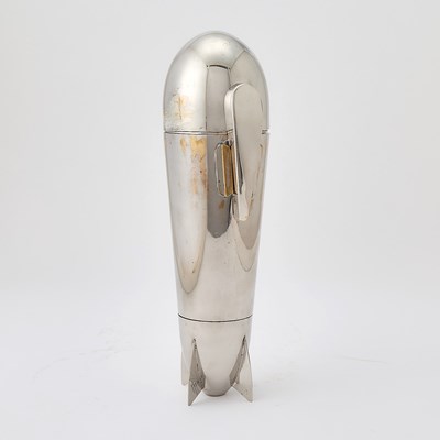 Lot 94 - Novelty German Silver Plated Zeppelin Form Cocktail Shaker