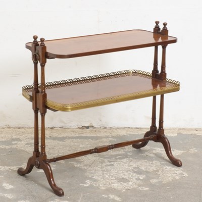 Lot 322 - Regency Style Mahogany Two-Tier Side Table