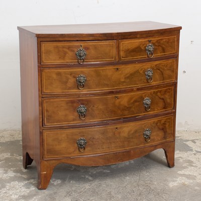 Lot 247 - English Mahogany Bow-Front Chest