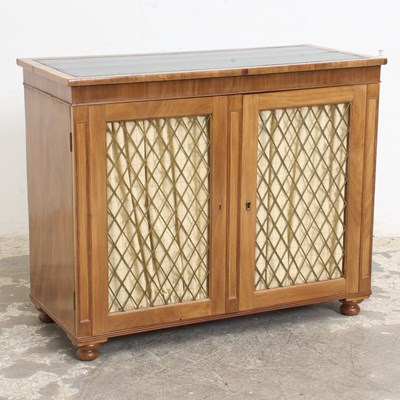 Lot 250 - Late Georgian Mahogany Wire Door Cabinet