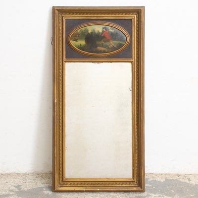 Lot 257 - English Gilt Frame Trumeau Mirror