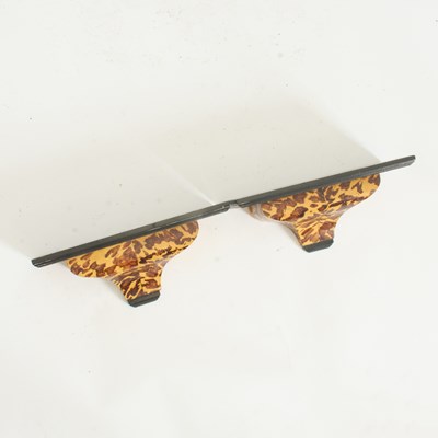 Lot 285 - Pair of Paint Decorated Wall Brackets