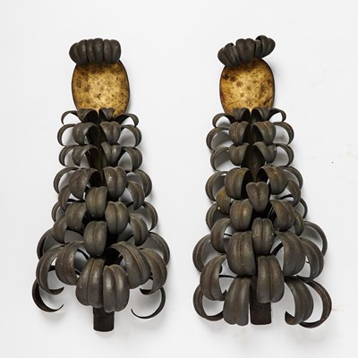 Lot 45 - Pair of Tôle Pineapple Wall Ornaments