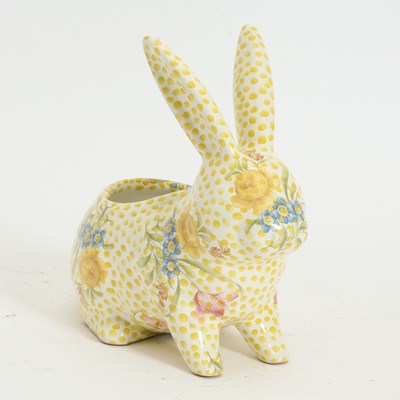 Lot 294 - Mackenzie Childs Ceramic Rabbit Form Planter