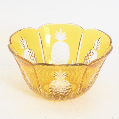 Lot 300 - Yellow Cut Glass Bowl