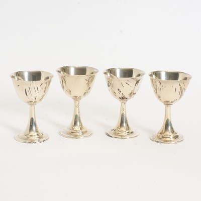 Lot 305 - Set of Four Sterling Silver Goblets