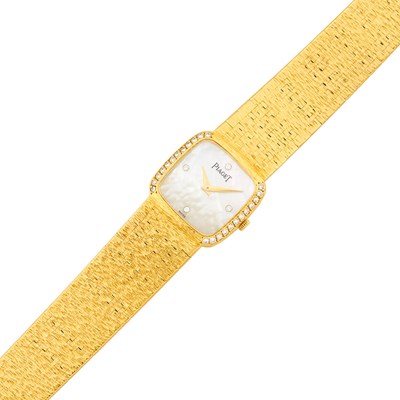 Lot 44 - Piaget Gold, Mother-of-Pearl and Diamond Wristwatch, Ref. 9902 A6