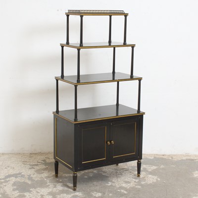Lot 319 - Black Painted Gallery Top Eteregre