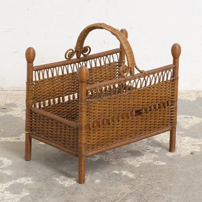 Lot 118 - Victorian Wicker Magazine Stand