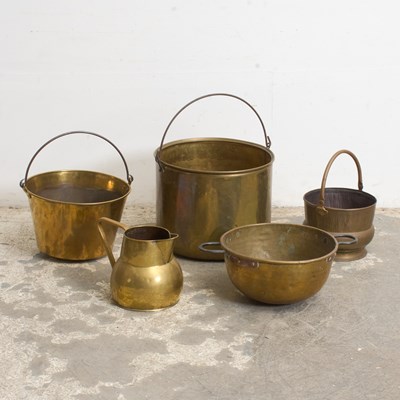 Lot 350 - Assorted Group of Primitive Brass and Copper Articles