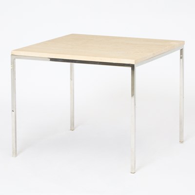 Lot 60 - Travertine and Chrome Side Table