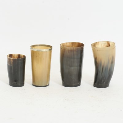 Lot 398 - Group of Four Horn Cups