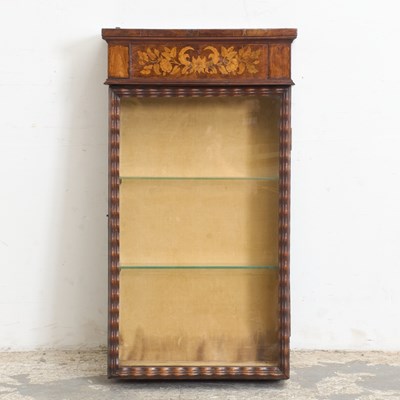 Lot 345 - A Dutch Marquetry Three Tier Curio Wall Cabinet