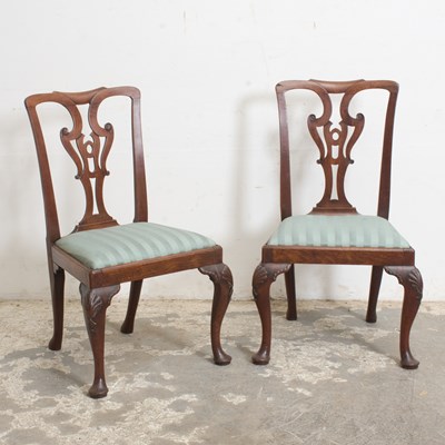 Lot 338 - Pair of George III Mahogany Side Chairs