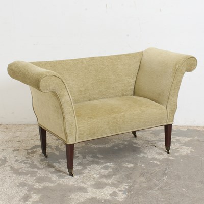 Lot 329 - Georgian Style Velvet Upholstered Hall Bench