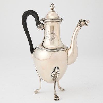 Lot 90 - French Empire Style Silver Coffee Pot