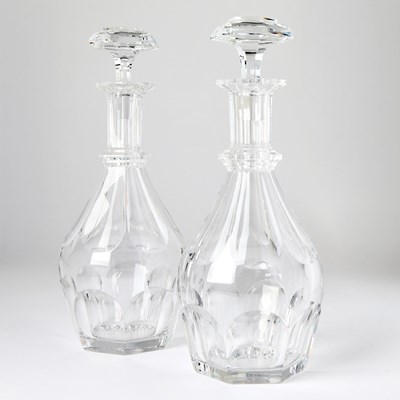 Lot 206 - Two Baccarat Blown Glass "Harcourt" Pattern Decanters and Stoppers