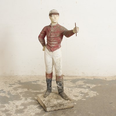 Lot 361 - Painted Cement Lawn Jockey