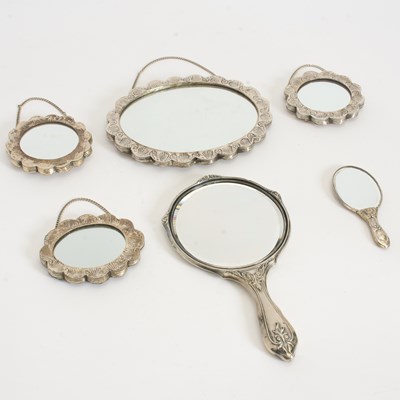 Lot 385 - Group of 900 Silver-Framed Hand Mirrors