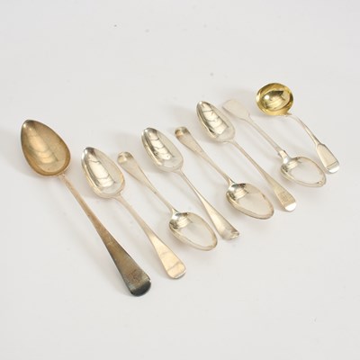 Lot 387 - Group of Eight Georgian Silver Spoons