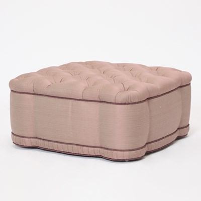 Lot 54 - Modern Jacquard Tufted Upholstered Ottoman