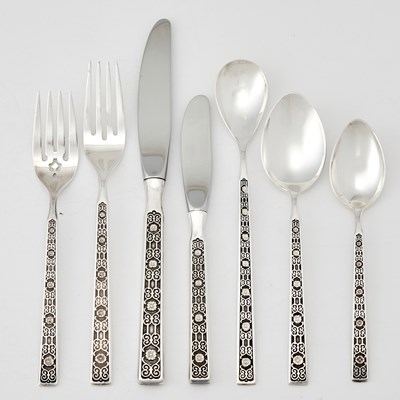Lot 218 - Gorham Sterling Silver "Spanish Tracery" Pattern Part Flatware Service