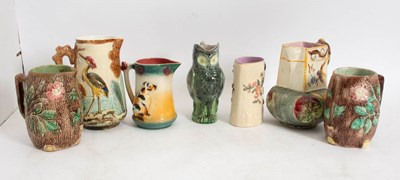 Lot 6 - Group of Seven Assorted Majolica Pitchers