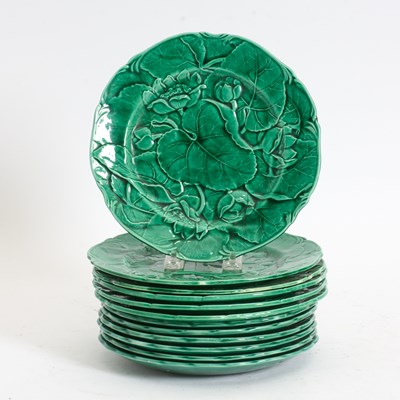 Lot 11 - Group of Twelve Leaf Form Plates