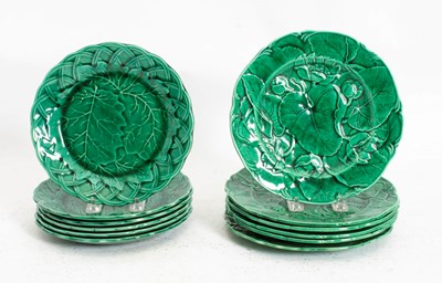 Lot 11 - Group of Twelve Leaf Form Plates