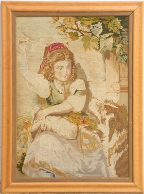 Lot 16 - Framed Needlepoint of Child