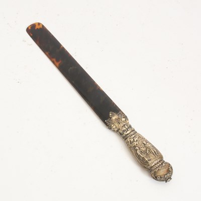 Lot 20 - Victorian Silver and Bakelite Paper Crease