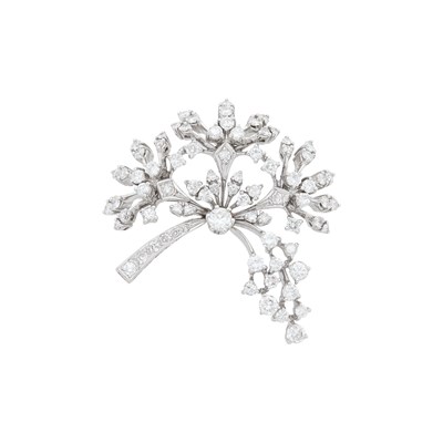 Lot White Gold and Diamond Brooch