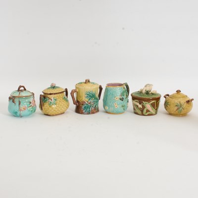 Lot 23 - Group of Four Majolica Sugar Bowls