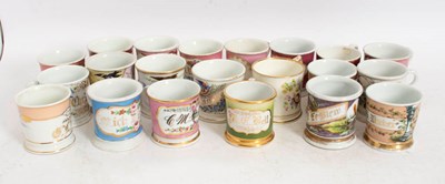 Lot 24 - Group of Twenty-One Ceramic Shaving Mugs