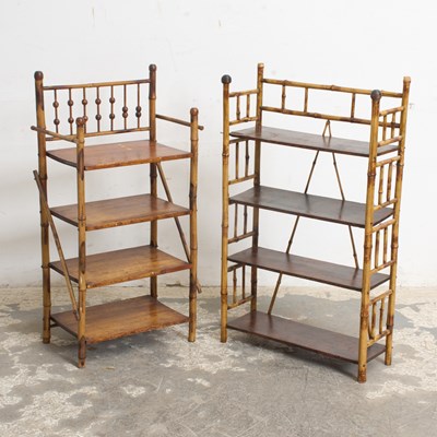 Lot 41 - Two Victorian Bamboo Etergeres