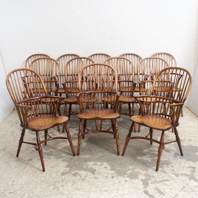 Lot 43 - Set of Twelve Windsor Chairs